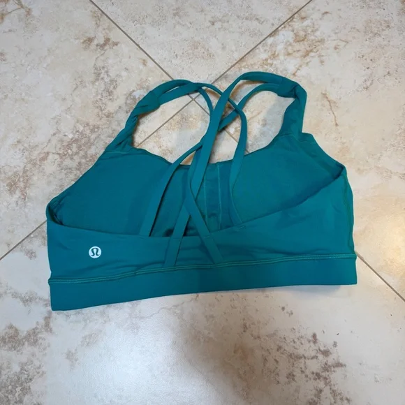 lululemon teal energy bra size 10, never worn - Picture 3 of 3